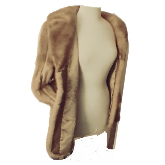 Neusteters Vintage Mink jacket w tie belt -pockets, authentic. Mink. Brown 8 - Picture 8 of 13